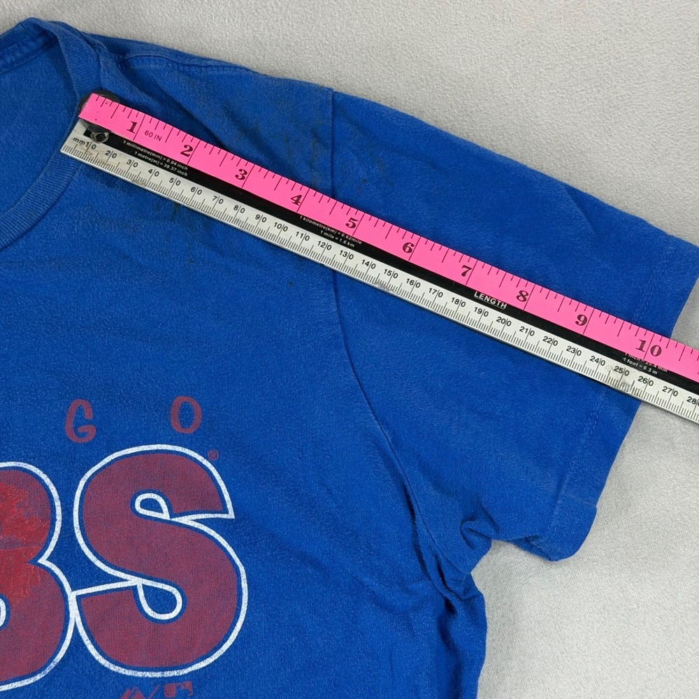 Chicago Cubs Majestic T Shirt Mens Large Blue MLB Baseball Graphic Tee - Picture 5 of 12